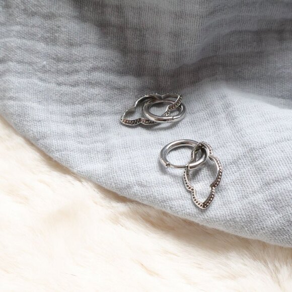 BRAND NEW Kendra Scott Abbie Convertible Huggie Earrings Silver - Picture 2 of 2